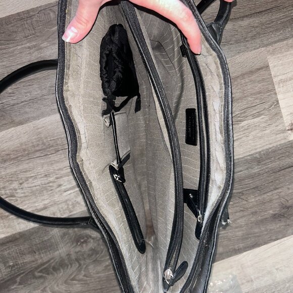 Franklin Covey Full Grain Leather Embossed Hand Bag - Picture 3 of 5